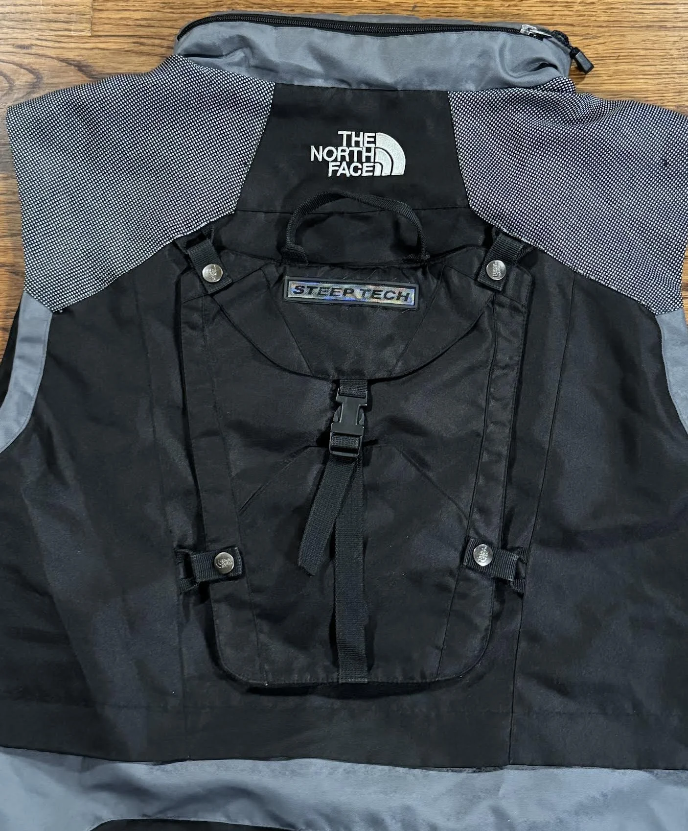 The North Face Steep Tech Black / Grey Vest (Size XL) — RootsBK